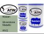 Preview: Nissan, Silverstone Metallic, WV2: 500ml Lackdose + 500ml Klarlack + 250ml Härter - Set, von ATW Autoteile West.